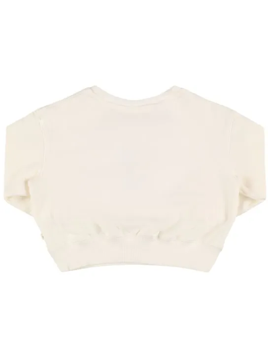 The New Society   Printed BCI cotton crewneck sweatshirt 