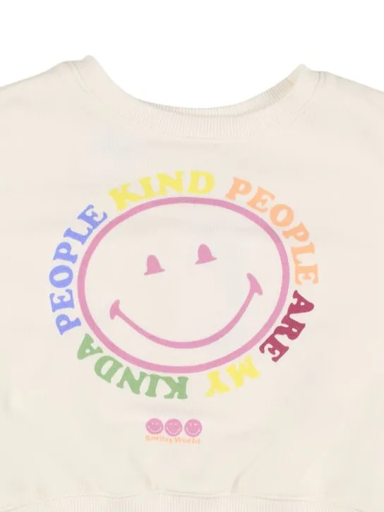 The New Society   Printed BCI cotton crewneck sweatshirt 