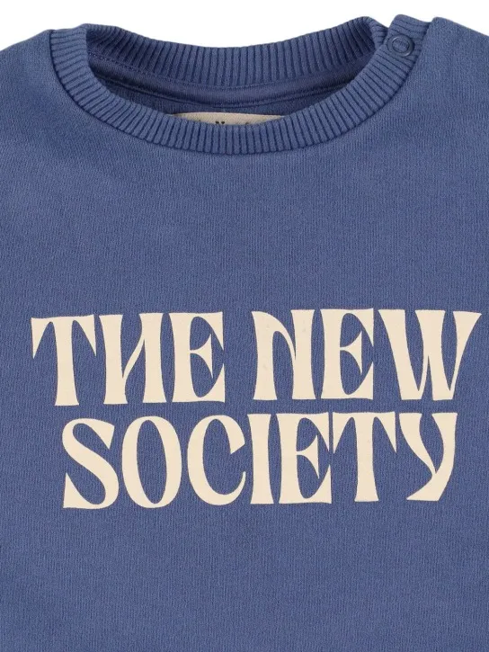 The New Society   Printed cotton crewneck sweatshirt 