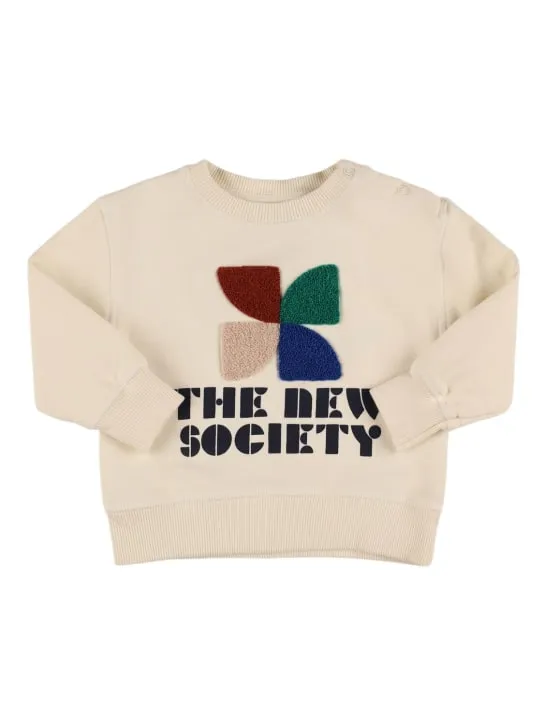 The New Society   Printed cotton sweatshirt 