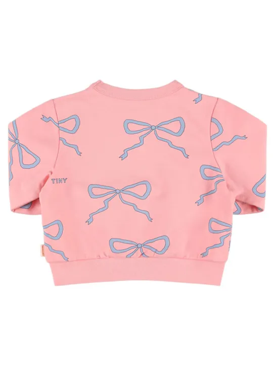 Tiny Cottons   Bow print cotton crewneck sweatshirt 