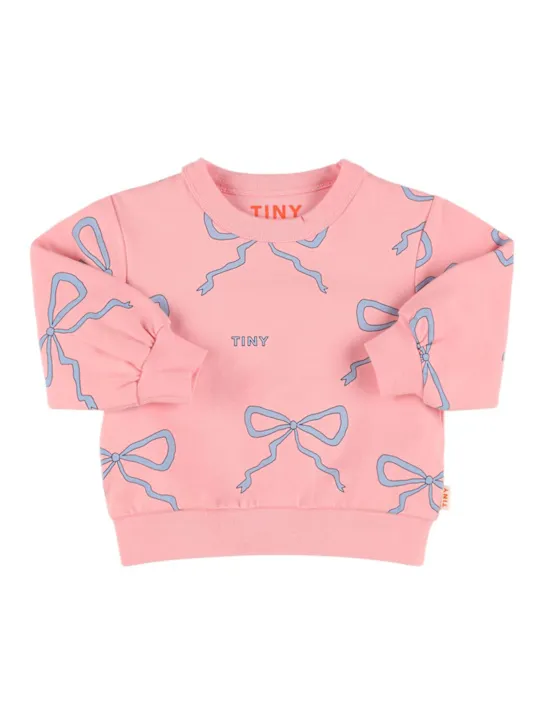 Tiny Cottons   Bow print cotton crewneck sweatshirt 