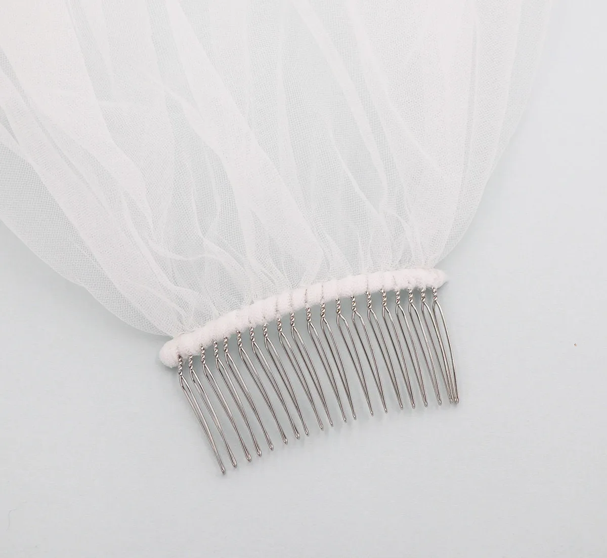 Two Layer Raw Edge Veil