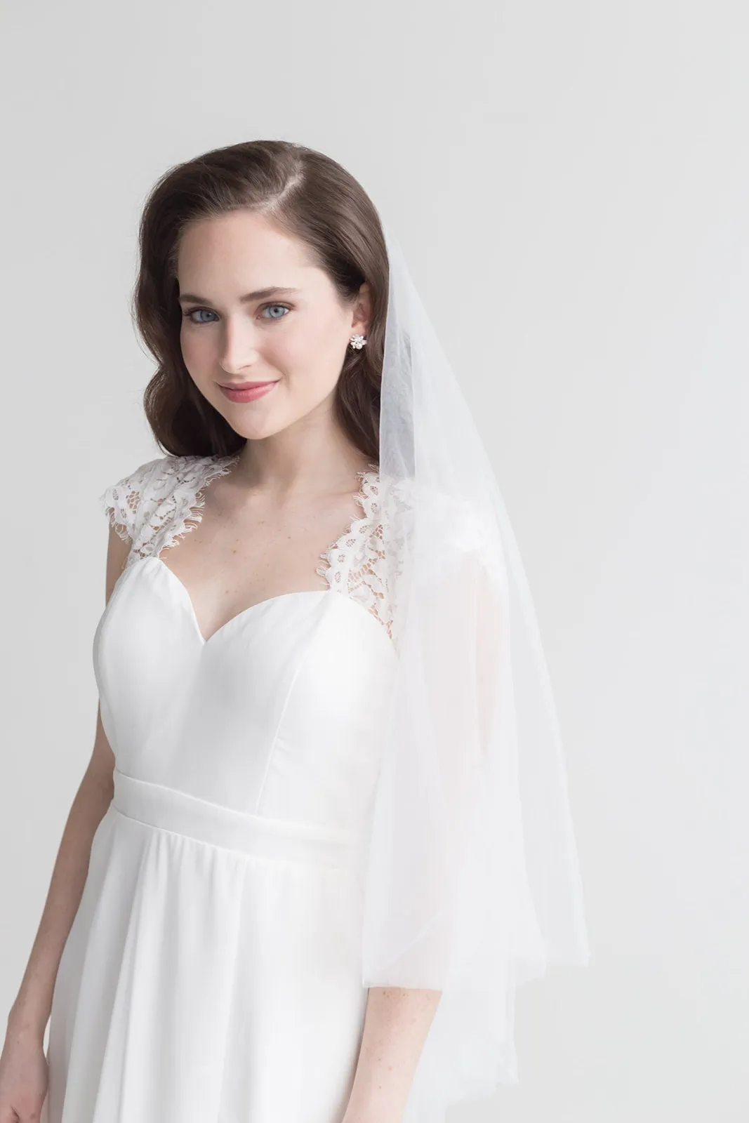 Two Layer Raw Edge Veil