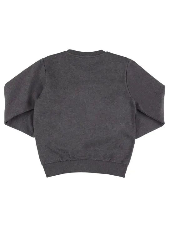 Versace   Embroidered logo cotton sweatshirt 