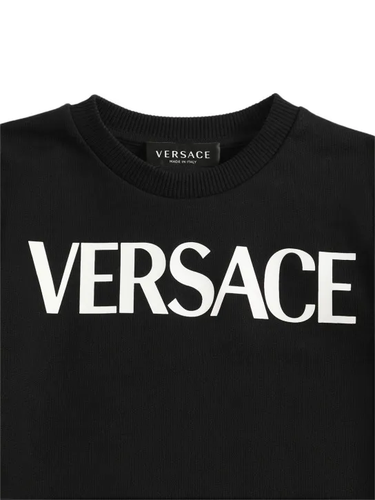 Versace   Logo print cotton sweatshirt 