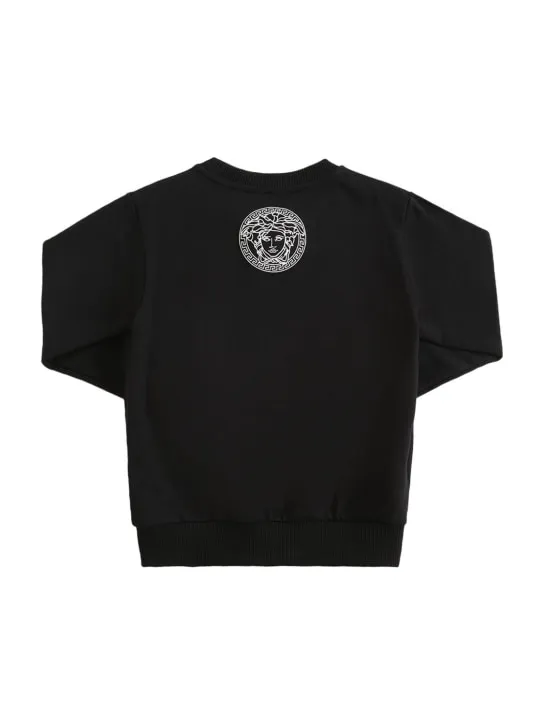 Versace   Logo print cotton sweatshirt 