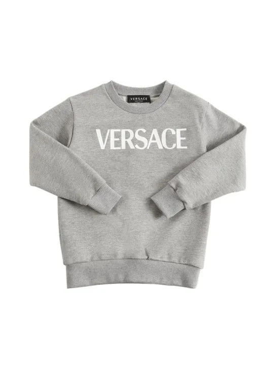 Versace   Logo print cotton sweatshirt 