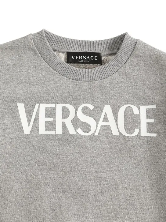 Versace   Logo print cotton sweatshirt 