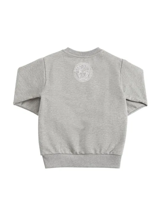 Versace   Logo print cotton sweatshirt 