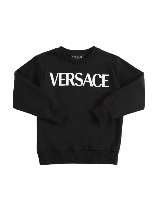 Versace   Logo print cotton sweatshirt 