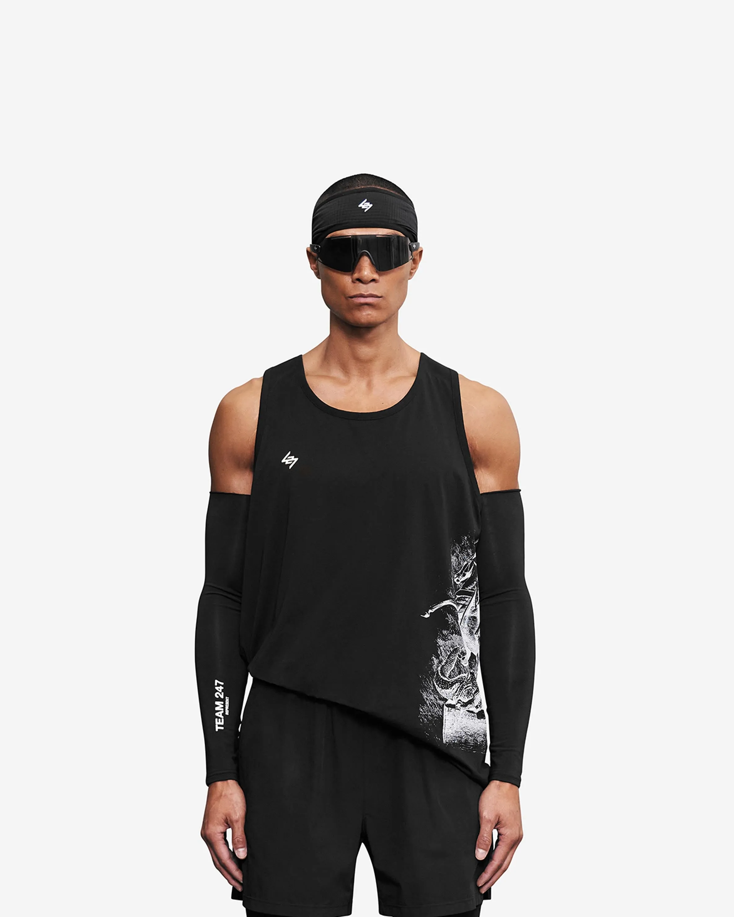 Vintage 247 Run Vest - Black Papyrus