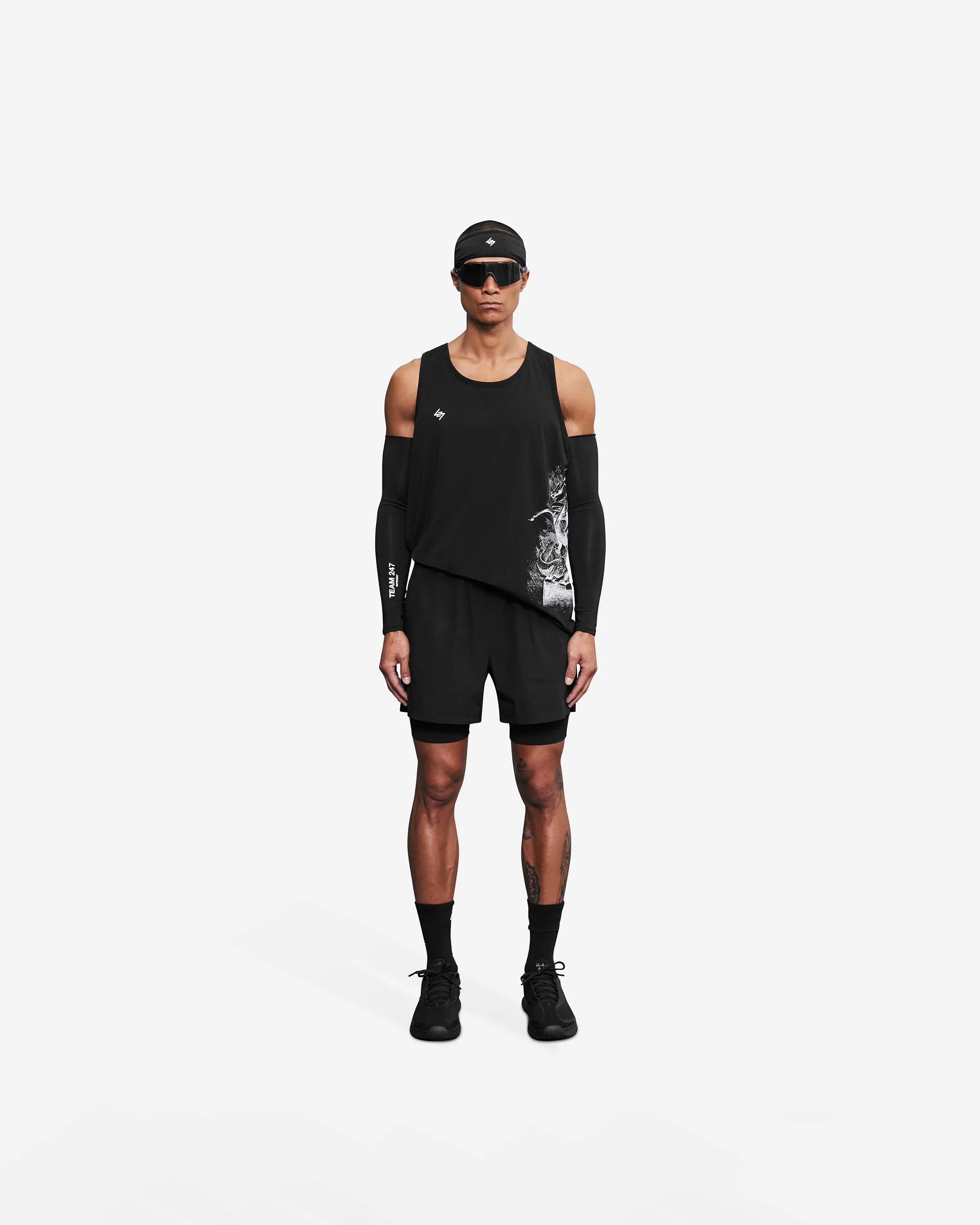 Vintage 247 Run Vest - Black Papyrus