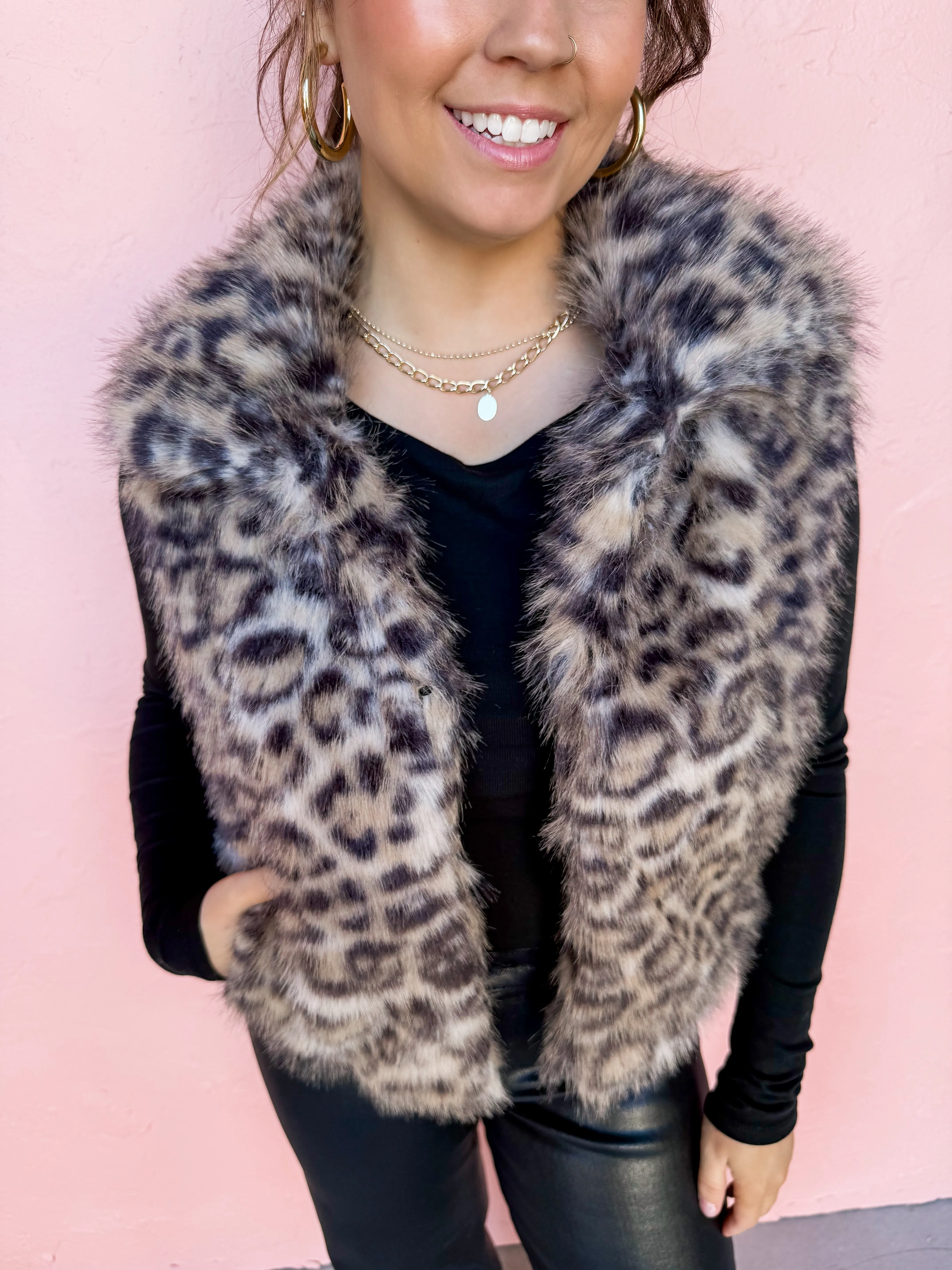 Want You Around Faux Fur Vest