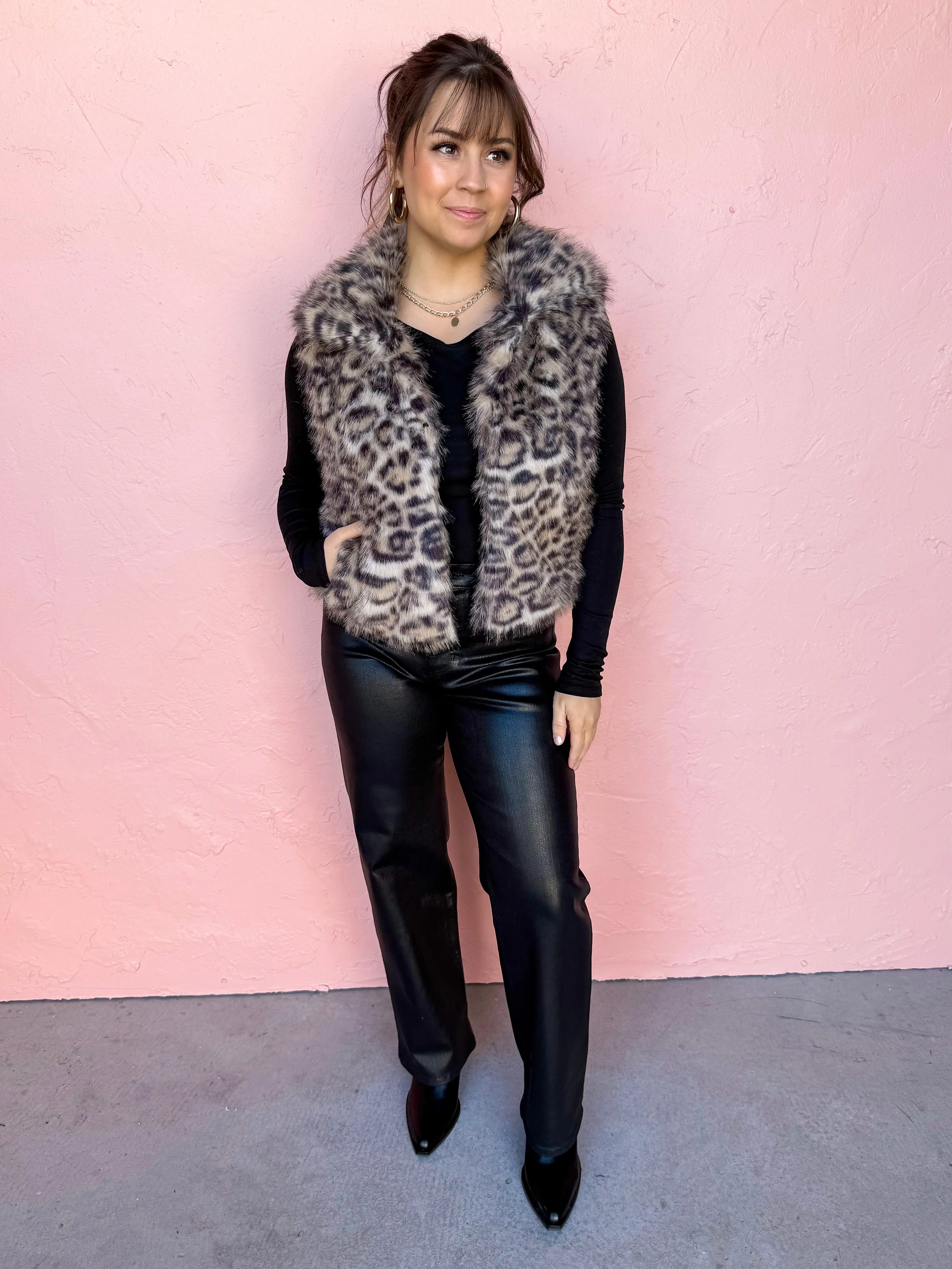 Want You Around Faux Fur Vest