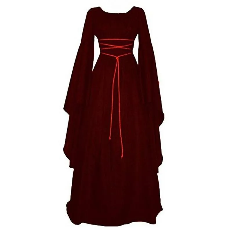 Women Halloween solid color front strappy lace up party dresses