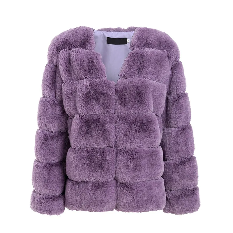 Women's Winter Fluffy Faux Fur Coat