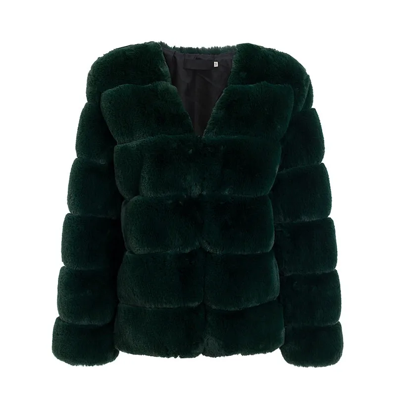 Women's Winter Fluffy Faux Fur Coat