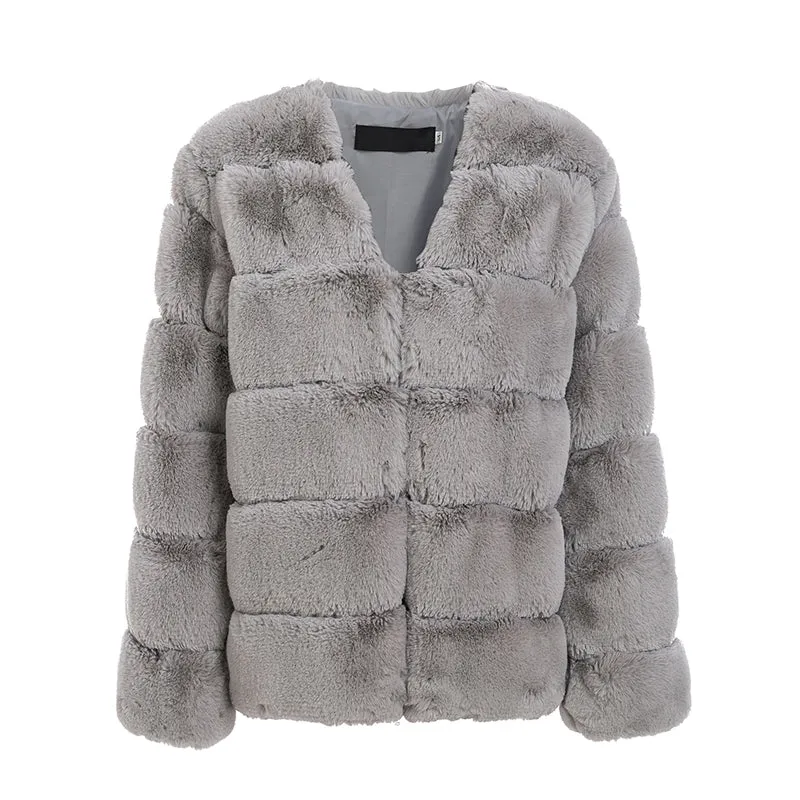Women's Winter Fluffy Faux Fur Coat