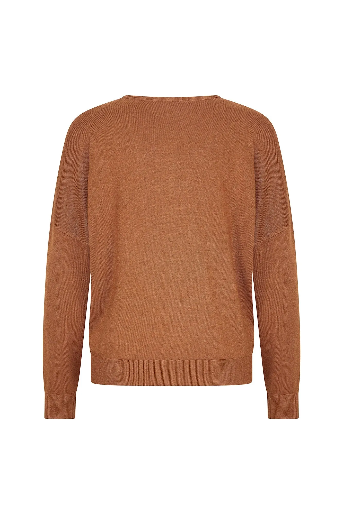 Zilch cardigan V neck wide marron
